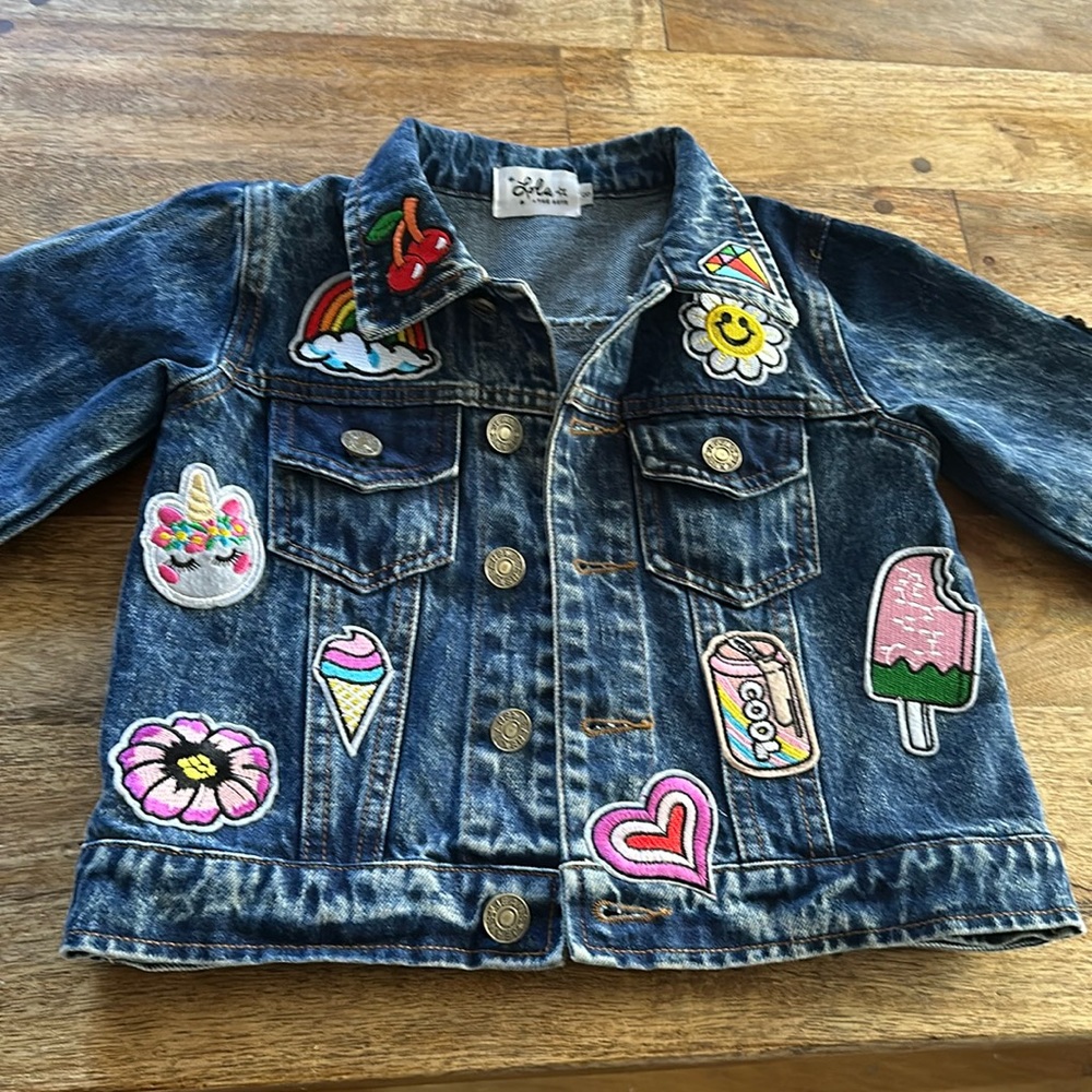 Lola + the Boys All About that Patch Jean Jacket Cropped